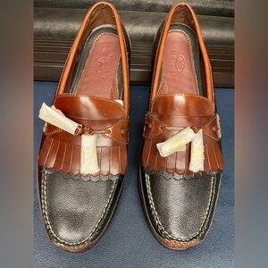 Neil M Two-Tone Brown and Black Loafers